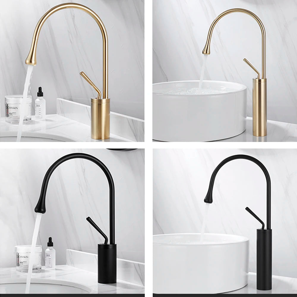 Brushed Gold Bathroom Basin Faucet
