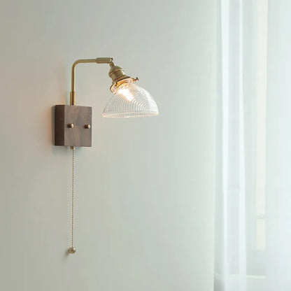 DecorBites™ Clear Glass LED Wall Lights with Pull Chain Switch, Rotate Modern Nordic Wall Lamp