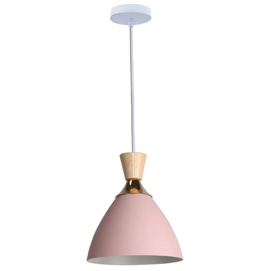 Nordic LED Pendant Light Yellow Glass Shade