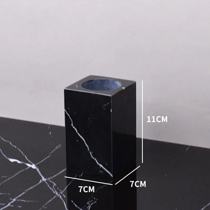 طقم حمام DecorBites™ من رخام ماركينا الأسود cue.opti