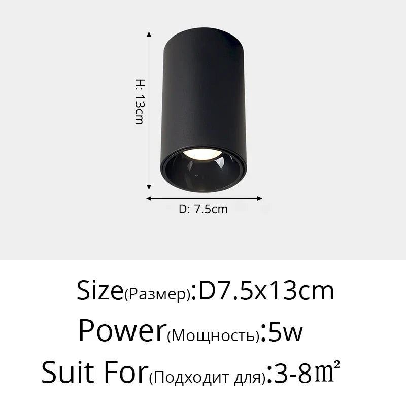 DecorBites™ LED Adjustable Angle Spotlight Ceiling Lights for Background Wall and Aisle