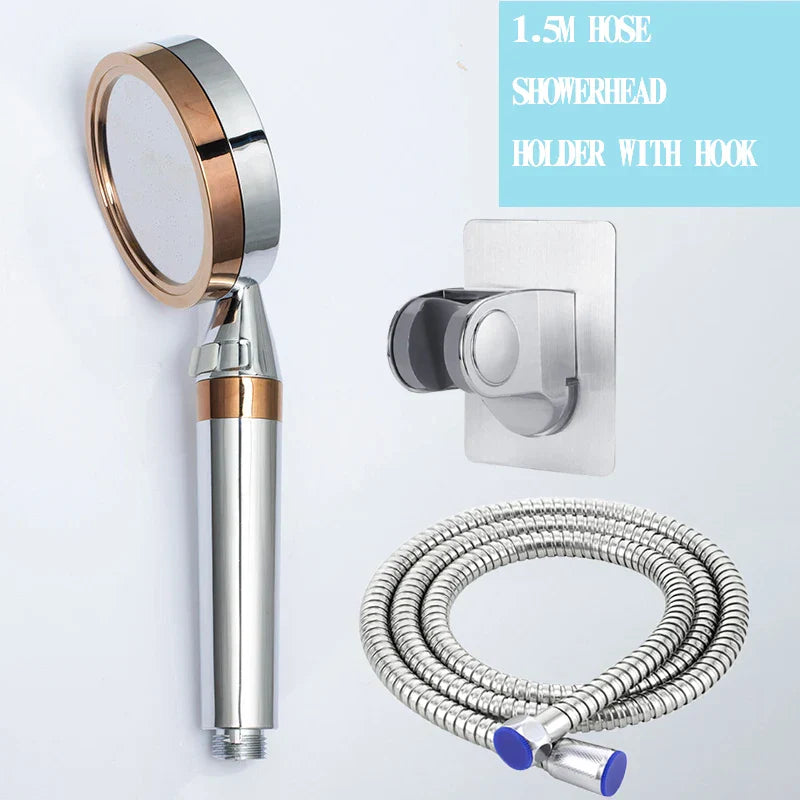 DecorBites™ 10cm Panel Shower Head with 2-layer Filter, High Pressure, Water Saving