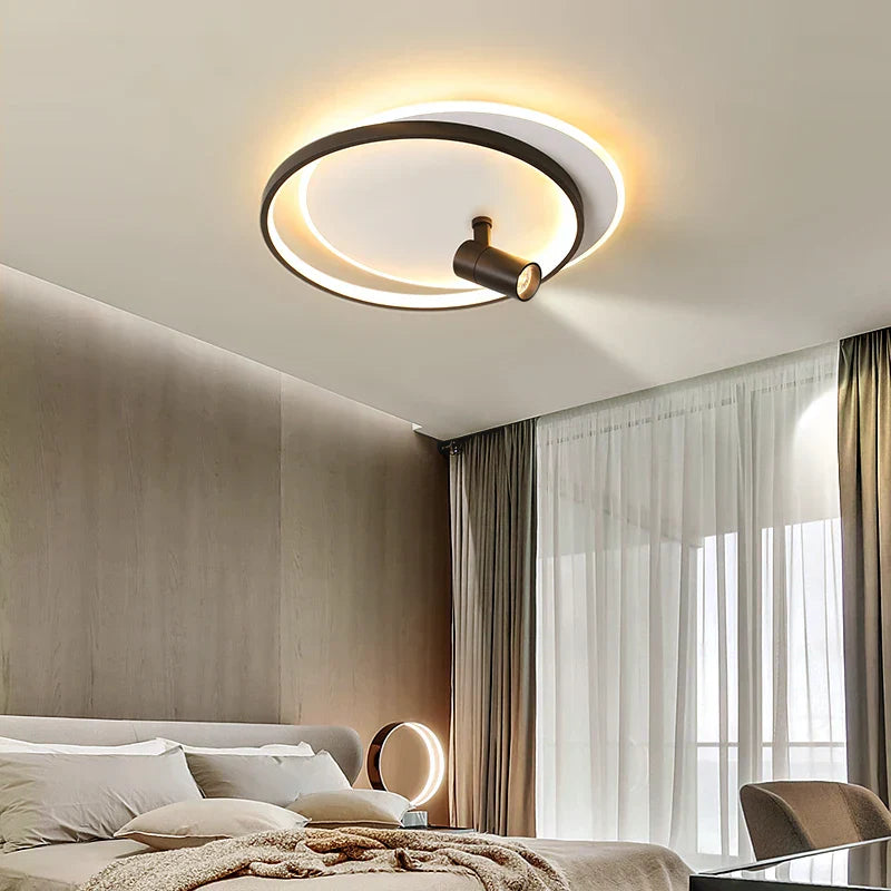 DecorBites™ Dimmable LED Ceiling Lights with Remote Control, Modern Gold/Black Spotlights