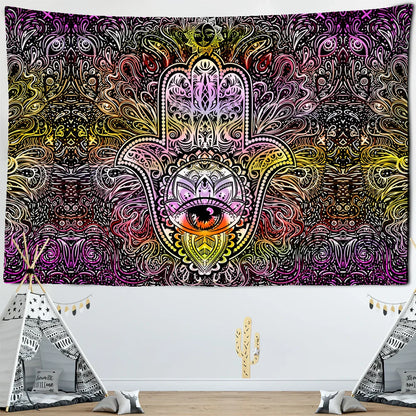 Decobites Psychedelic Sun Eyes Tapestry Wall Hanging for Colorful Living Room Decor