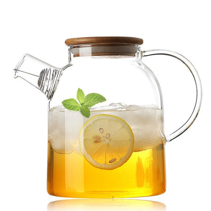 DecorBites™ Glass Teapot Cold Water Jug 1000ml/1600ml
