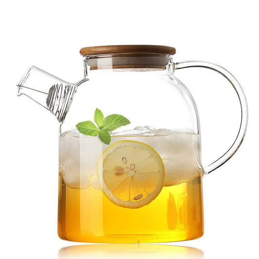 DecorBites™ Glass Teapot Cold Water Jug 1000ml/1600ml