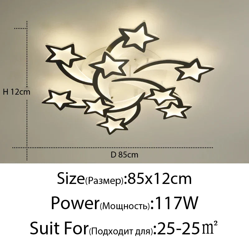 Decorbites™ Lámpara de Araña LED: Iluminación Interior Moderna Regulable para Dormitorio, Pasillo, Sala de Estar