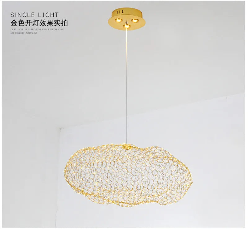 DecorBites™ Cloud Pendant Light: Modern Nordic starry Cloud LED Lamp for Bedroom and Dining Room