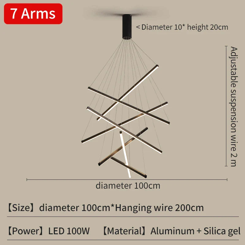 Lámpara colgante característica de escalera Decorbites™ para sala de estar, cocina y comedor LED