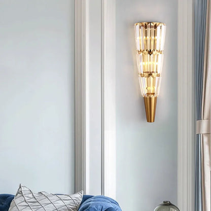 DecorBites™ Crystal Torch Wall Lamp: Modern Light Luxury for Living Room, Bedroom, Study, Restaurant.