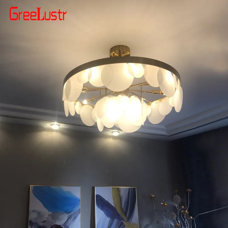 DecorBites™ Glass Copper LED Pendant Light: Luxury Nordic Design for Home Decor