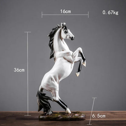 DecorBites™ Horse Statue: Morden Art Resin Figurine for Home/Office Decor, 36cm Sculpture Shelf Ornament