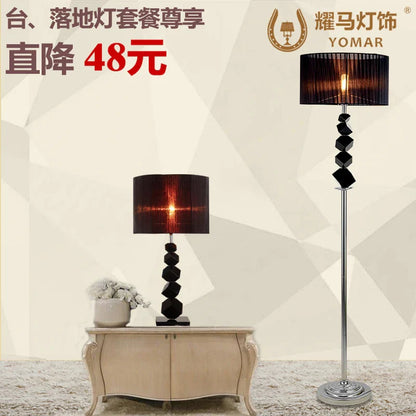 DecorBites™ Black Crystal Table Lamp: Modern, Cozy & Romantic European Style