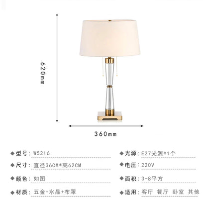 DecorBites™ Crystal Table Lamp: Nordic Light Luxury Design for Bedroom Bedside
