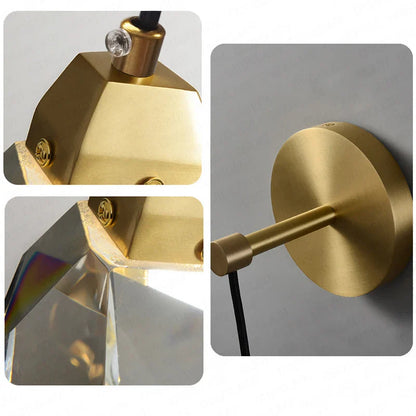 Lámpara de pared LED DecorBites™ Crystal Copper para dormitorio y escaleras