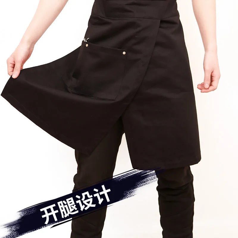 DecorBites™ Apron: Personalized Korean Fashion Uniforms for Barber, Tea, Coffee & Flower Shop