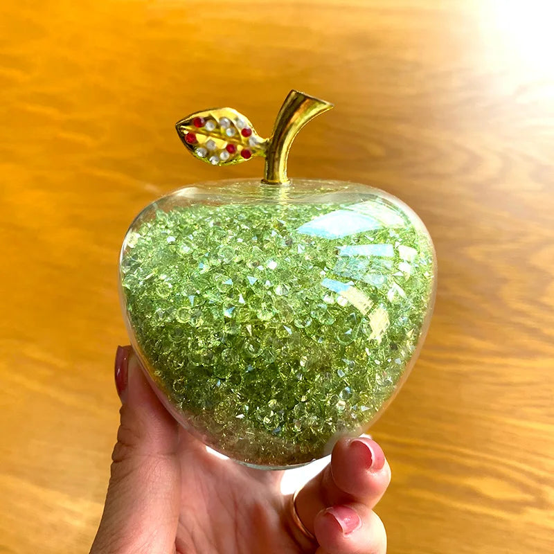 Colección de figuras de peso de papel de manzana de cristal Glaze™ Decorbites para la decoración de la oficina en casa