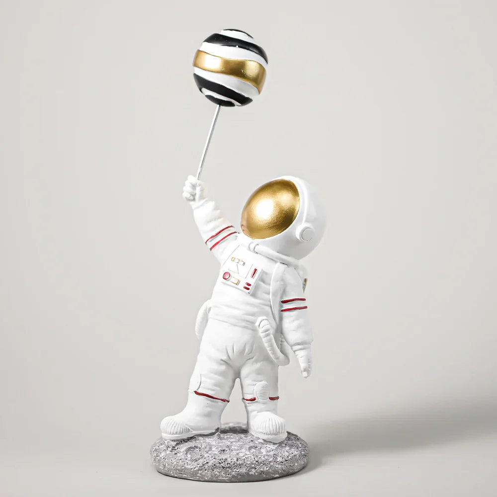 DecorBites™ Astronauts Figurines Gold Tabletop Decoration Creative Spaceman Figures