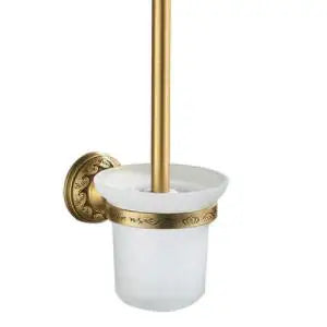DecorBites™ Brass Bathroom Accessories Set: Robe Hook, Paper Holder, Towel Bar, Soap Basket