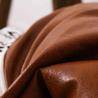 DecorBites™ Brown Faux Leather Cotton Cushion Cover 45x45cm/35x50cm Modern Design