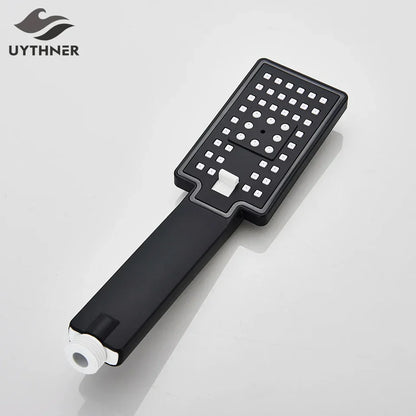 DecorBites™ Black High Pressure Hand-held Shower Head for Water Saving and Bathroom Rainfall