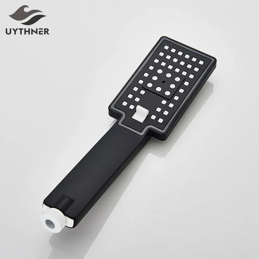 DecorBites™ Black High Pressure Hand-held Shower Head for Water Saving and Bathroom Rainfall