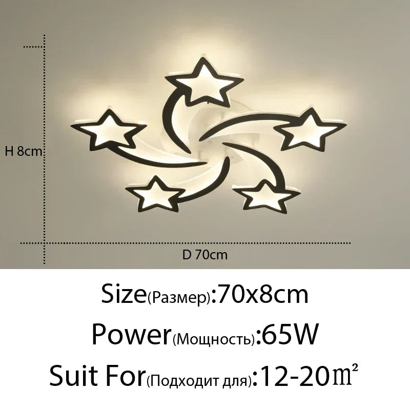 Decorbites™ Lámpara de Araña LED: Iluminación Interior Moderna Regulable para Dormitorio, Pasillo, Sala de Estar