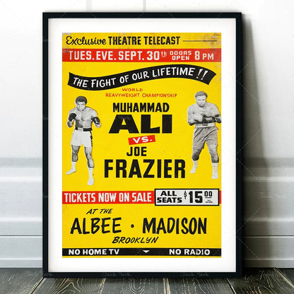 DecorBites™ Boxing Photo Print - Croke Park Fight Poster Wall Art - Dublin, 1972