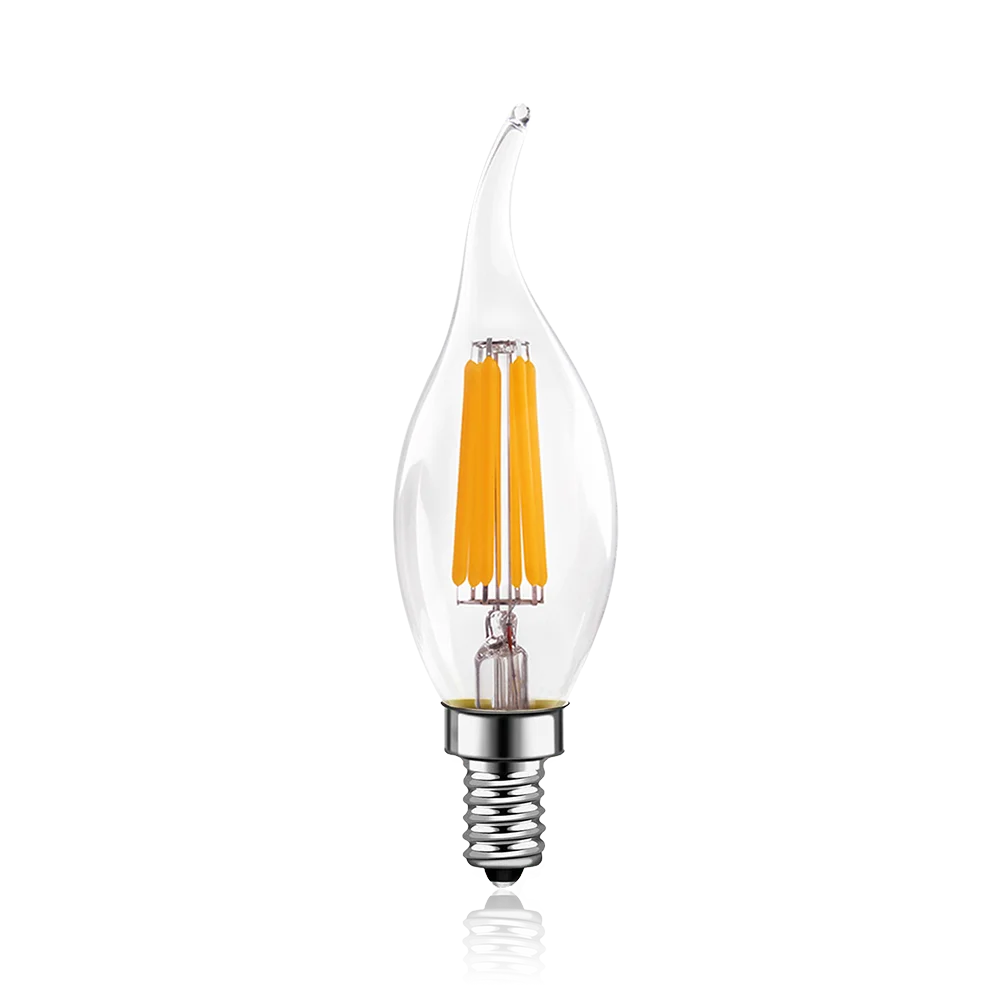 Bombilla LED Llama Decorbites™ E12 E14 C35 Vela Retro Filamento 4W 6W Regulable Blanco Cálido