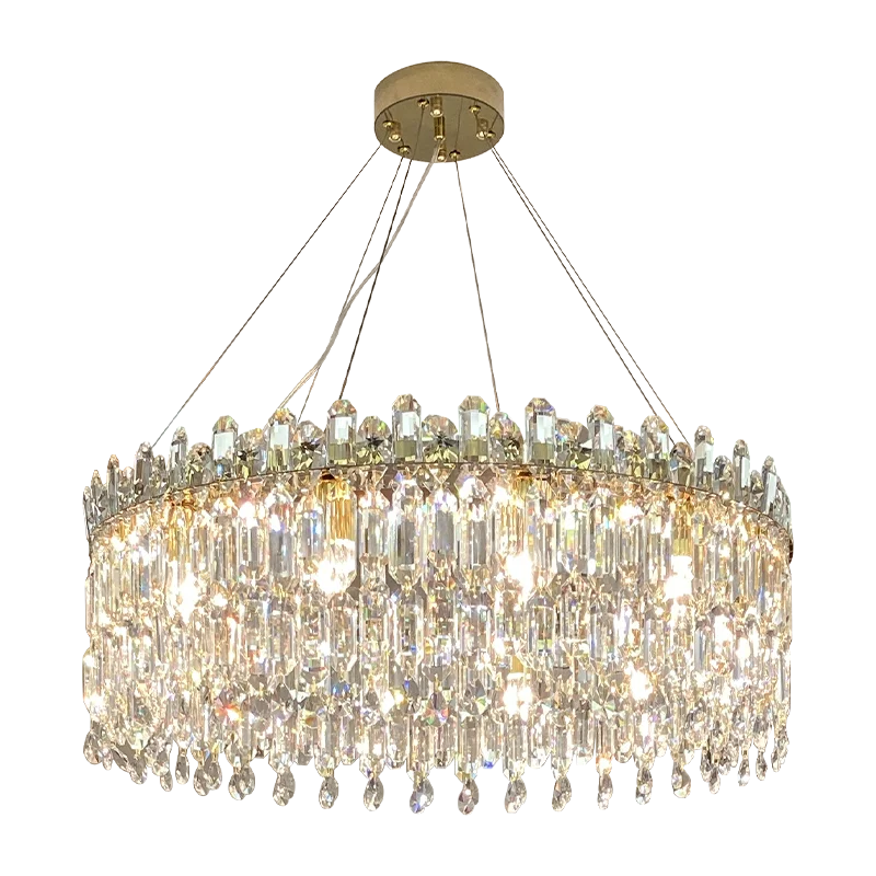 DecorBites™ Crystal Chandelier: Luxe LED Living Room Decoration