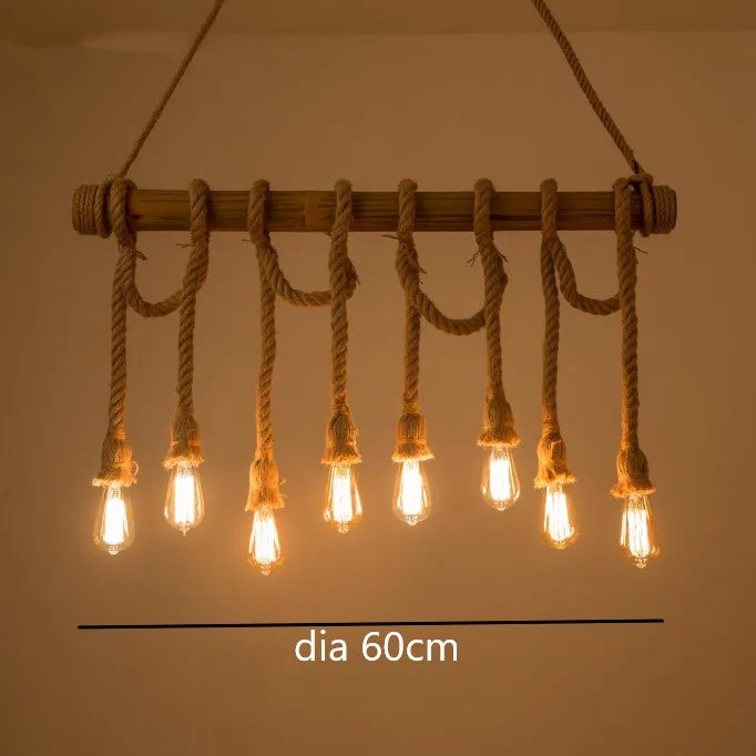 Decorbites™ Bambus-Hängeleuchten: Vintage-Loft-Beleuchtung für Küche, Café, Bar.