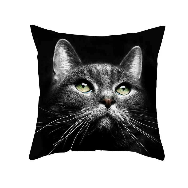 DecorBites™ Black Cat Pillowcases - Cute Kitty Animal Lover Cushion Cover