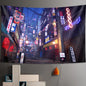 Decobites Tokyo Nightlife Tapestry: Japanese Wall Hanging Bohemian Decorative Sheet