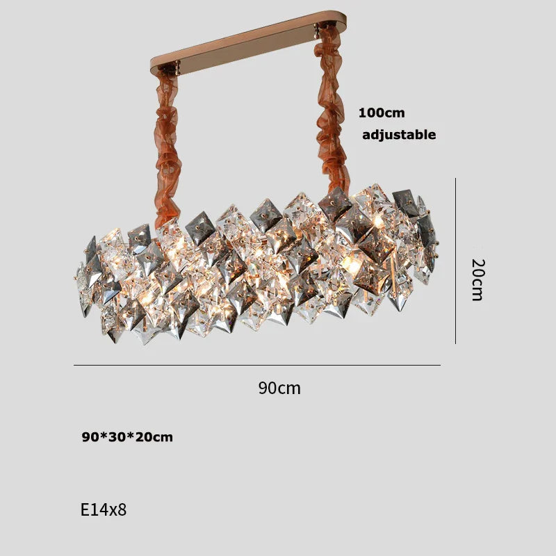DecorBites™ Crystal Dimmable LED Chandelier in Gold and Silver Finishes