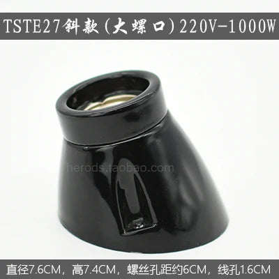 DecorBites™ Ceramic E27 Lamp Bulb Holder Base, Table Ceiling Fitting Socket Lampholder