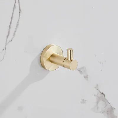 DecorBites™ Brushed Gold Bathroom Hardware Set for Bath Accessories and Organization.