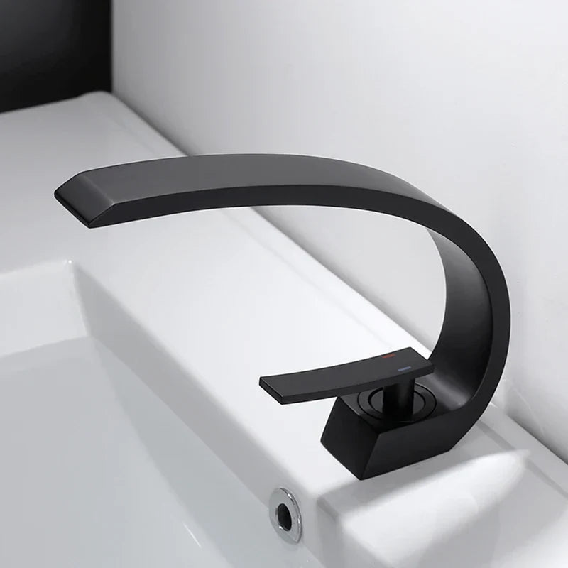 DecorBites™ Black Chrome Basin Faucet Single Handle Bathroom Mixer Tap