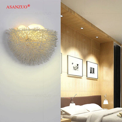DecorBites™ Birds Nest Wall Lamp | 3D Art Light Fixture for Children Room & Living Room