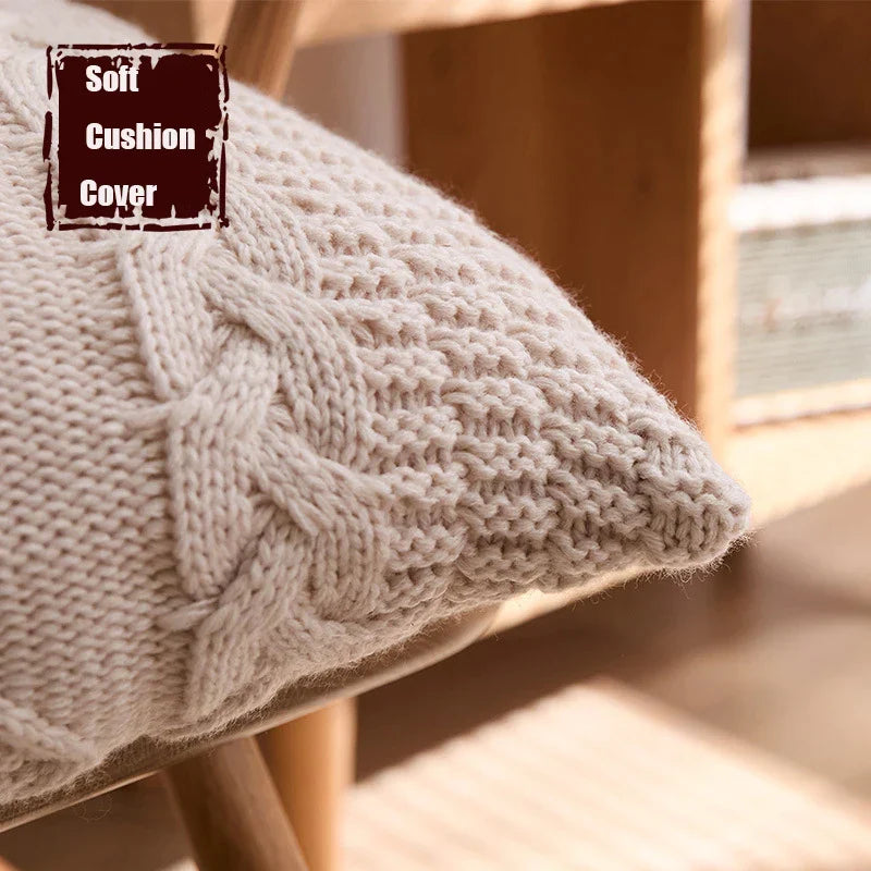 DecorBites™ Knitted Rhombus Pillowcase: Super Soft Throw Pillow Cover for Home Decor