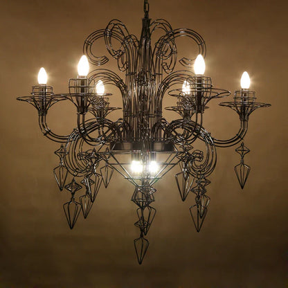 DecorBites™ Baroque Designer Hanging Chandelier - LED Lighting for Foyer