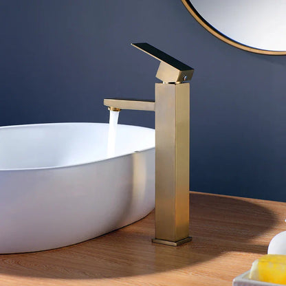 DecorBites™ Brushed Gold Stainless Steel Bathroom Basin Sink Faucet Mixer