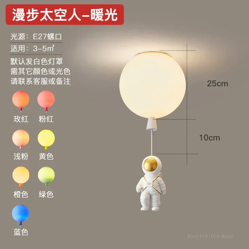 Lámpara colgante LED DecorBites™ con forma de globo de astronauta para la habitación infantil