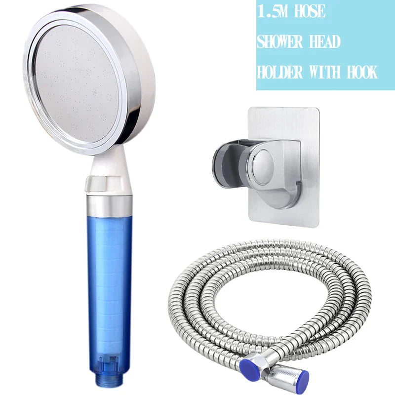 DecorBites™ 10cm Panel Shower Head with 2-layer Filter, High Pressure, Water Saving