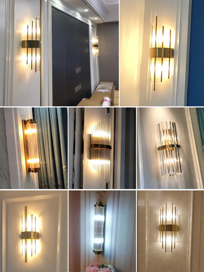 DecorBites™ Crystal Wall Lamp for Modern Light Luxury Living Room, Bedroom, and Dining Area