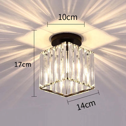 DecorBites™ Crystal Pendant Ceiling Light, Modern E27 Semi Flush Design for Home Decor