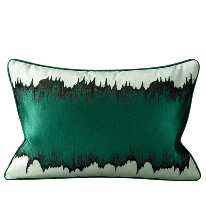 غطاء وسادة مربع من قماش الجاكار بتصميم منظر طبيعي آسيوي من DecorBites™ مقاس 45×45 سم