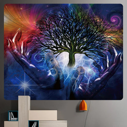 DecorBites™ Bohemian Tapestry: Psychedelic Home Decoration Art, Large Size for Yoga Mat or Sofa