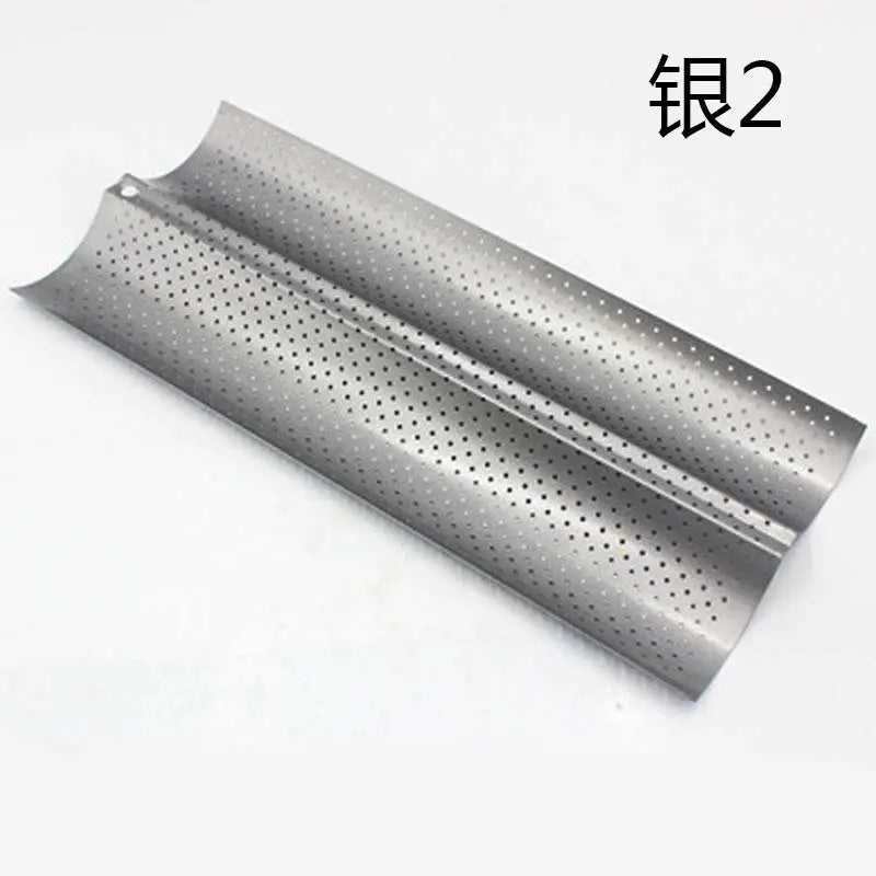 Molde DecorBites™ Wave para hornear baguettes francesas - Bandeja antiadherente para pasteles con 4 ranuras