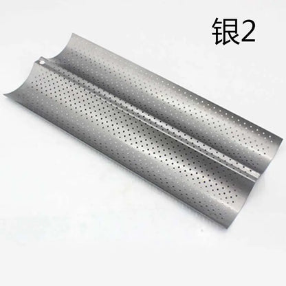 Molde DecorBites™ Wave para hornear baguettes francesas - Bandeja antiadherente para pasteles con 4 ranuras