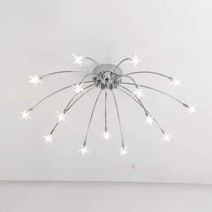 DecorBites™ Chrome Metal LED Chandelier - Nordic Design Home Lighting for Living Room, Bedroom, Kitchen